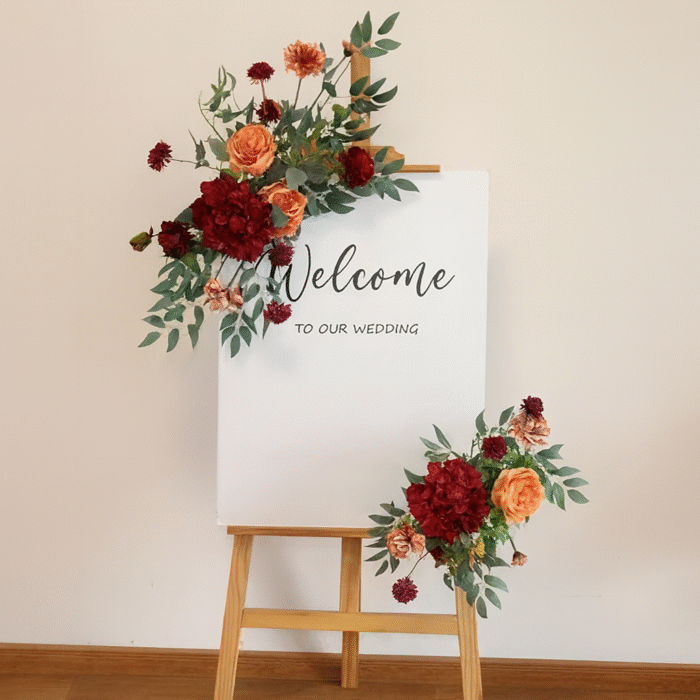 Vintage Wedding Welcome Sign Set - 图片 1