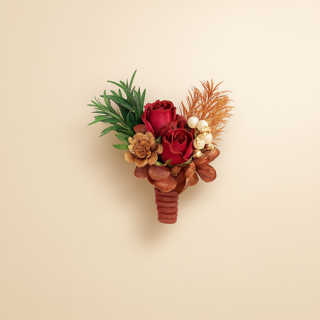 a9a37e20-a2e8-4aa4-8d6d-08b47c85f1be Retro Red Men's Corsage - 图片 2