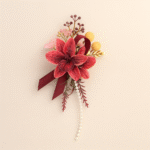 Crimson boutonniere - 图片 2